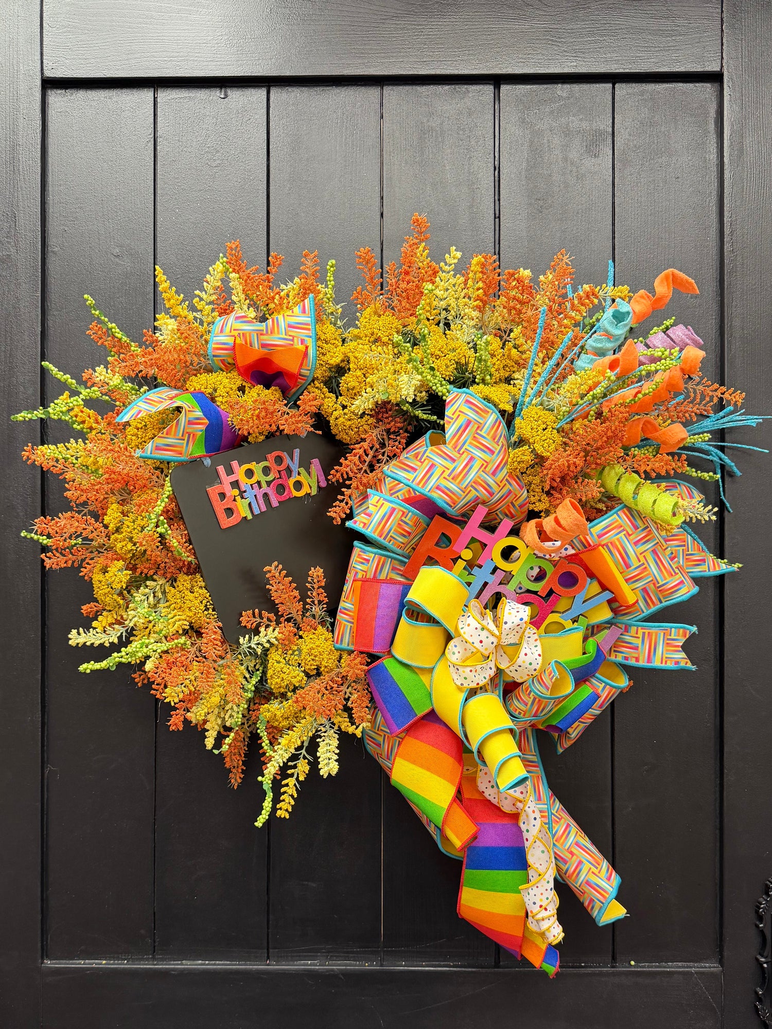 Color Burst Birthday Wreath