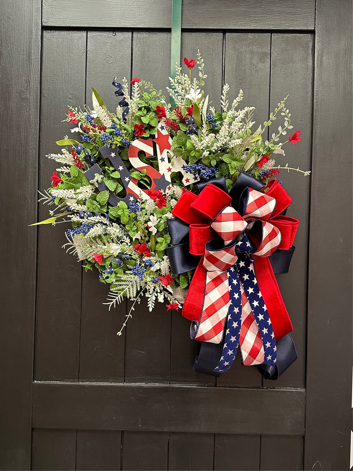USA Memorial Day and Fourth of July Wreath