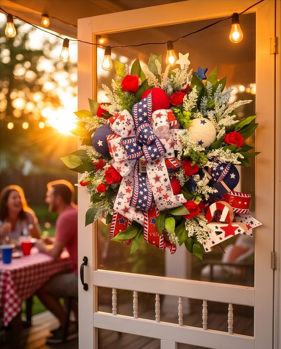All-American Garden Party Wreath
