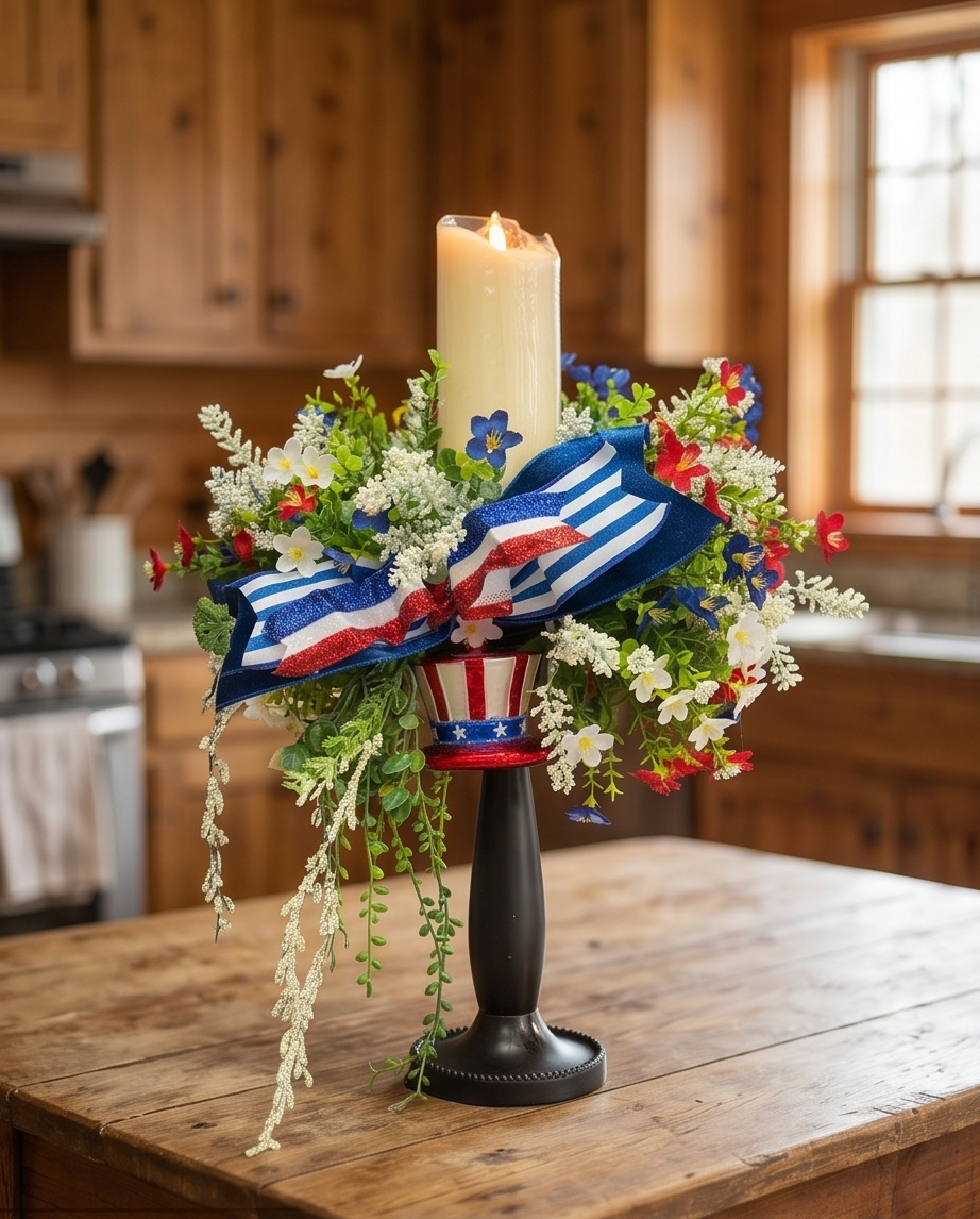 Stars, Stripes & Summer Glow Centerpiece