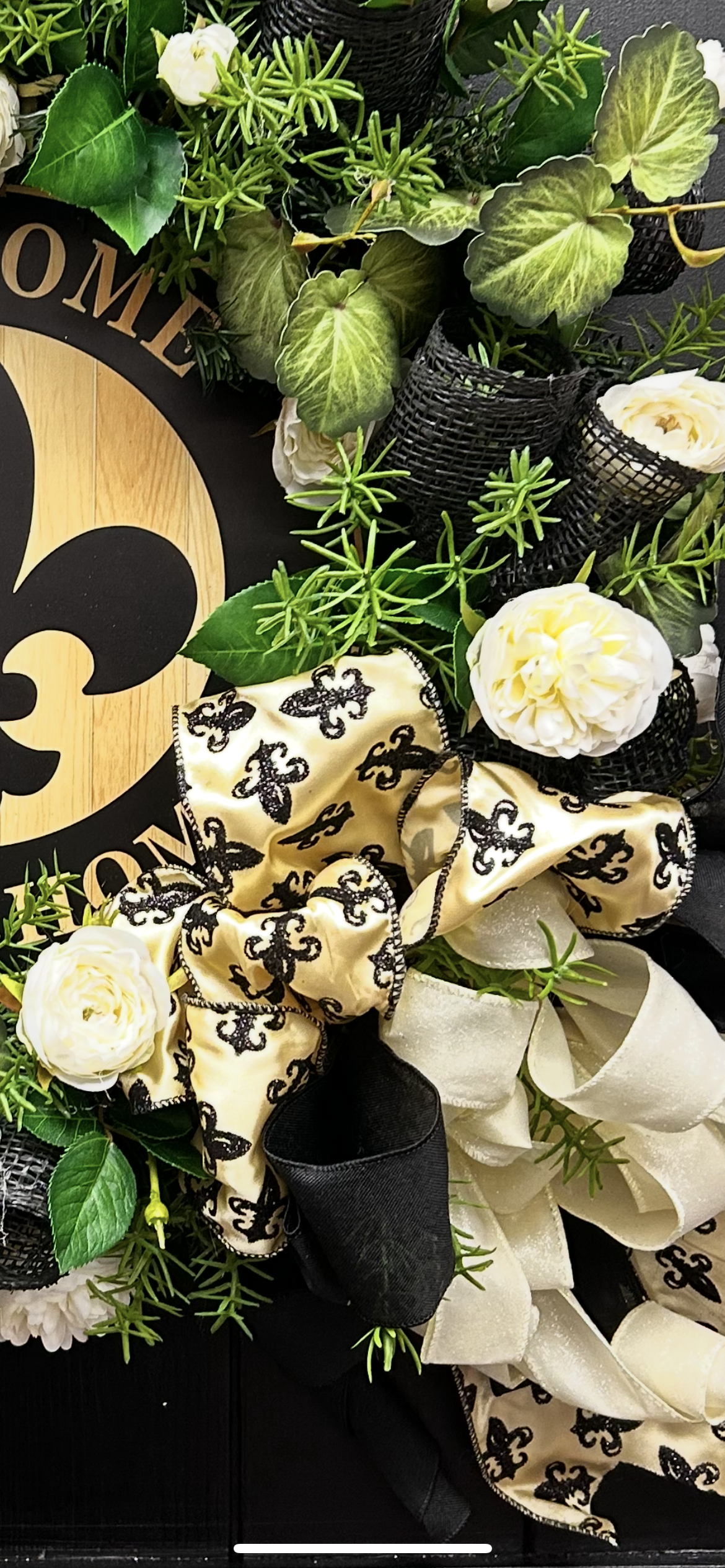 Every Day Black and Gold Wreath