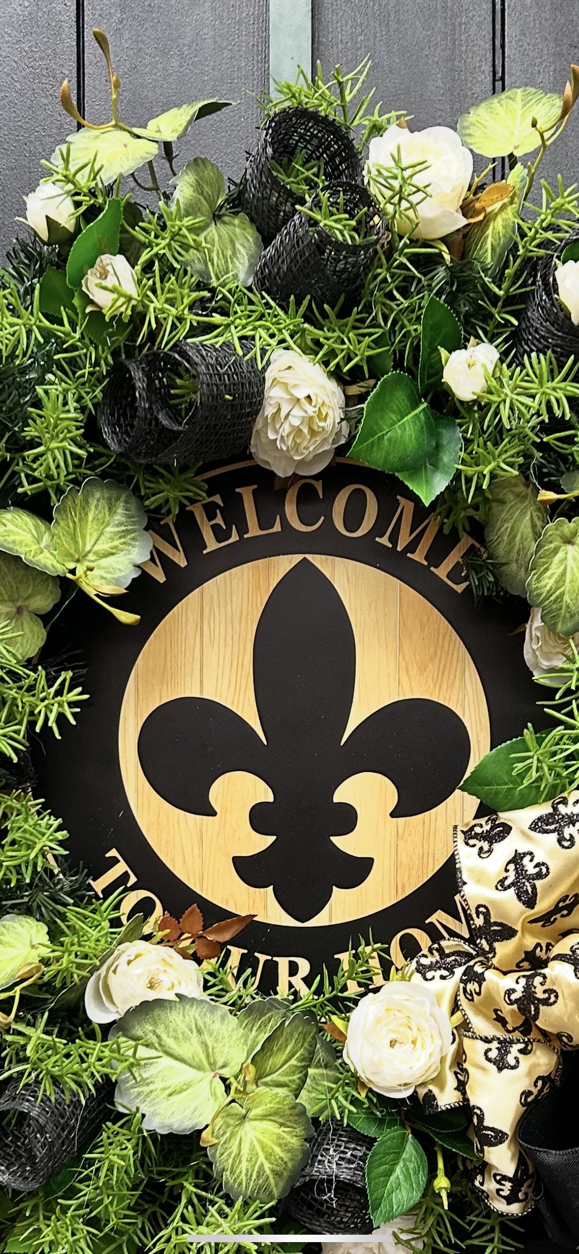 Every Day Black and Gold Wreath