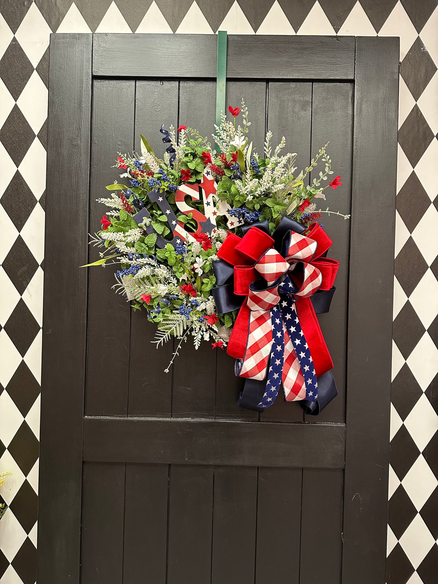 USA Memorial Day and Fourth of July Wreath