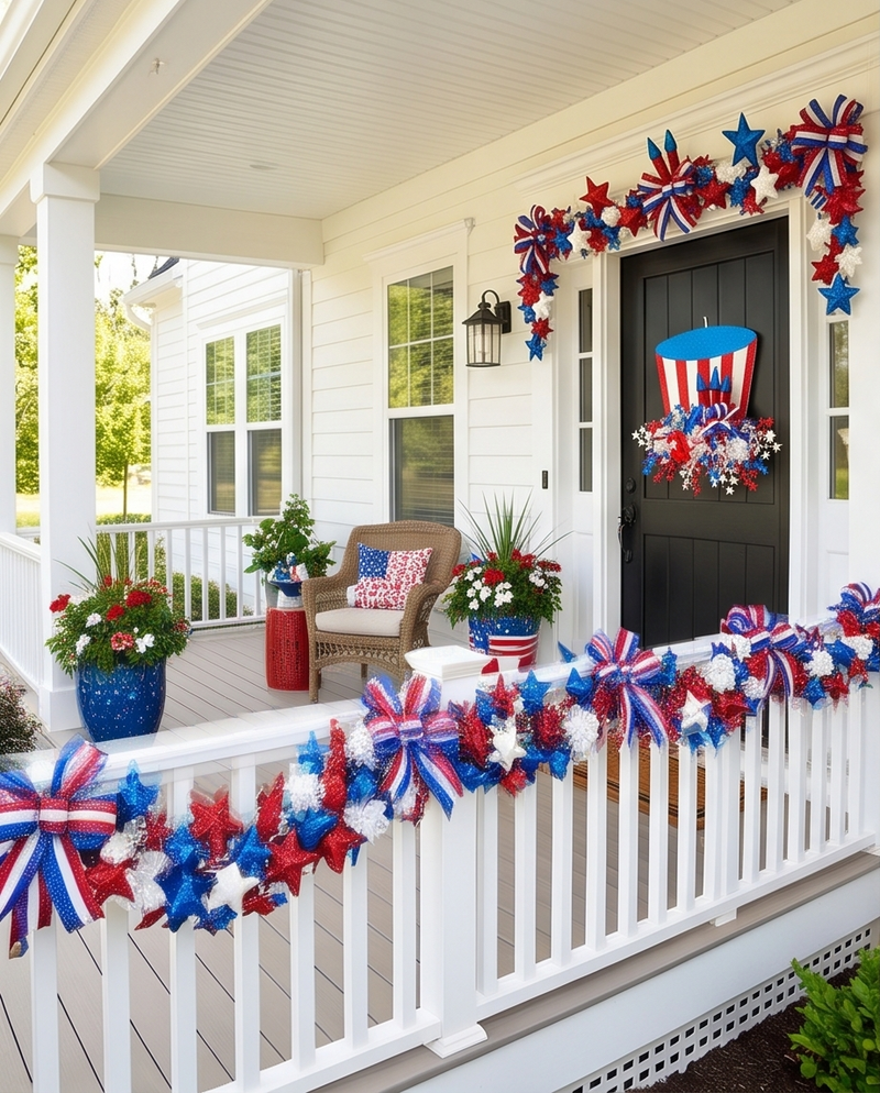 All-American Celebration Top Hat Wreath