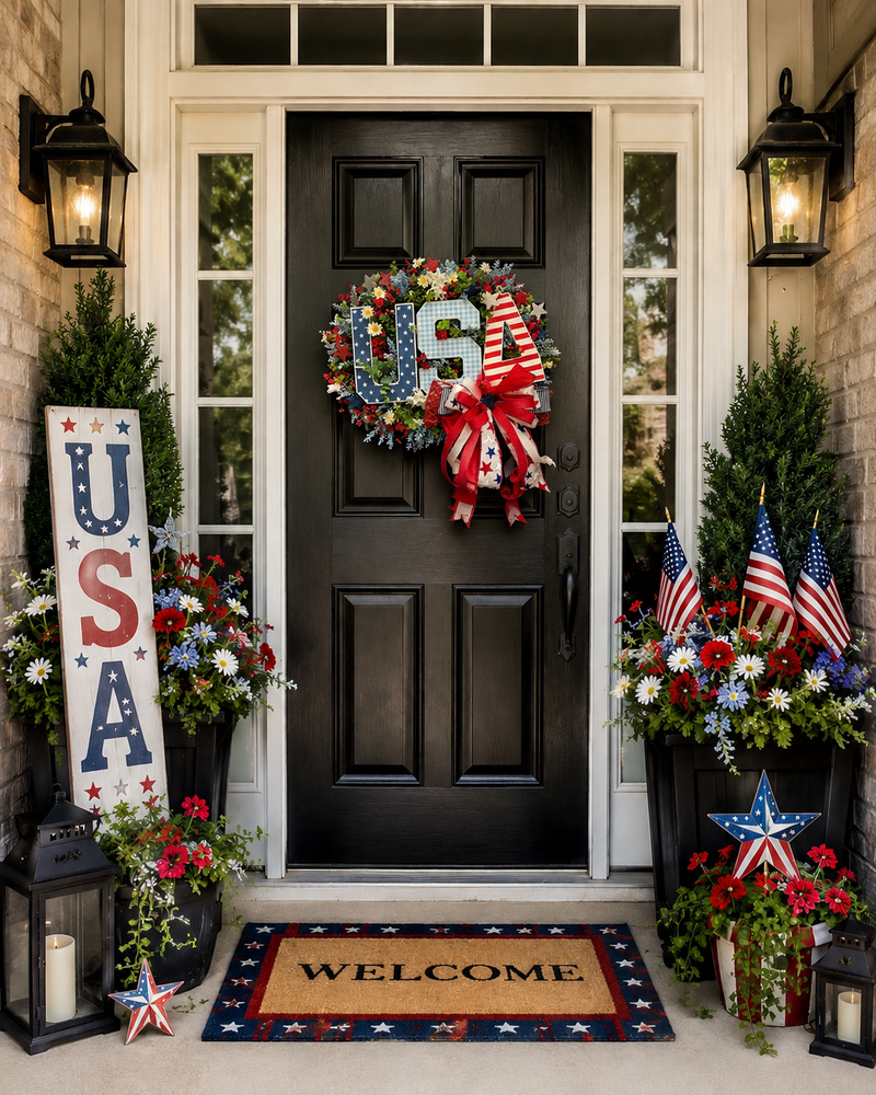 USA Patriotic Wreath