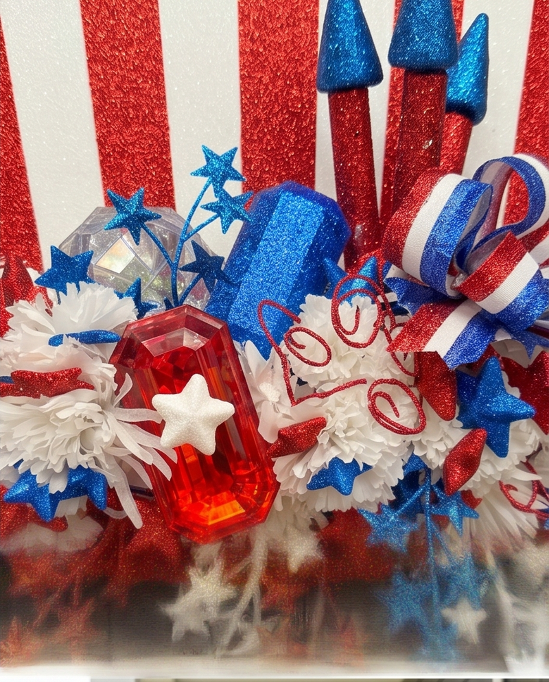 All-American Celebration Top Hat Wreath