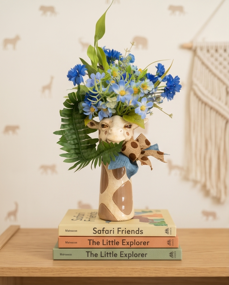 Little Explorer Giraffe Arrangement 🦒💙✨