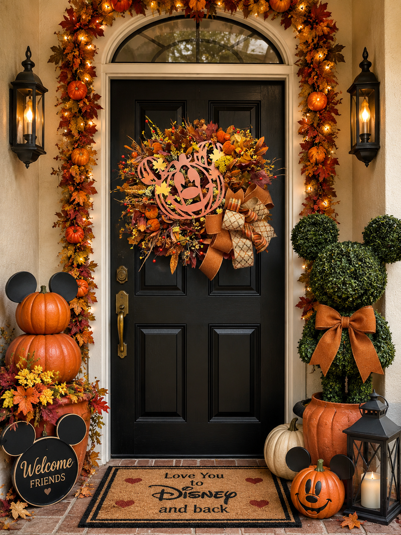 Pumpkin Mouse Wreath