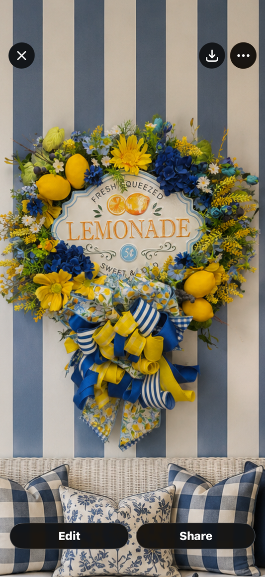 Summer Lemonade Wreath