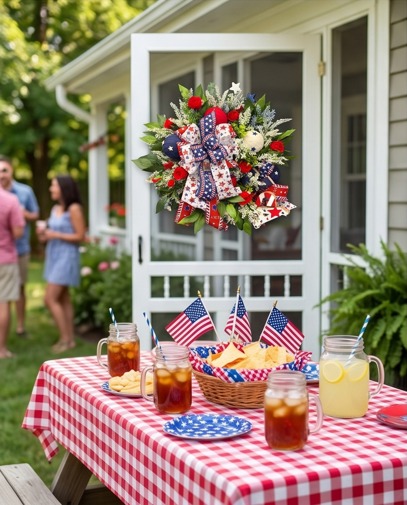 All-American Garden Party Wreath