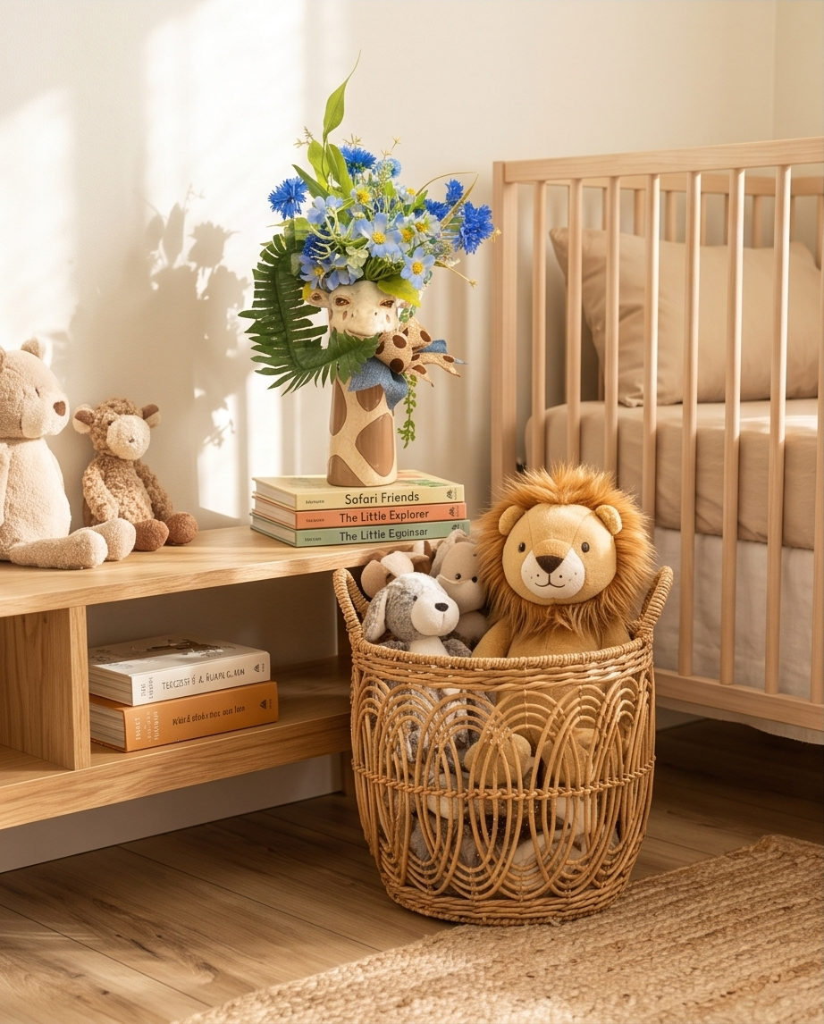 Little Explorer Giraffe Arrangement 🦒💙✨