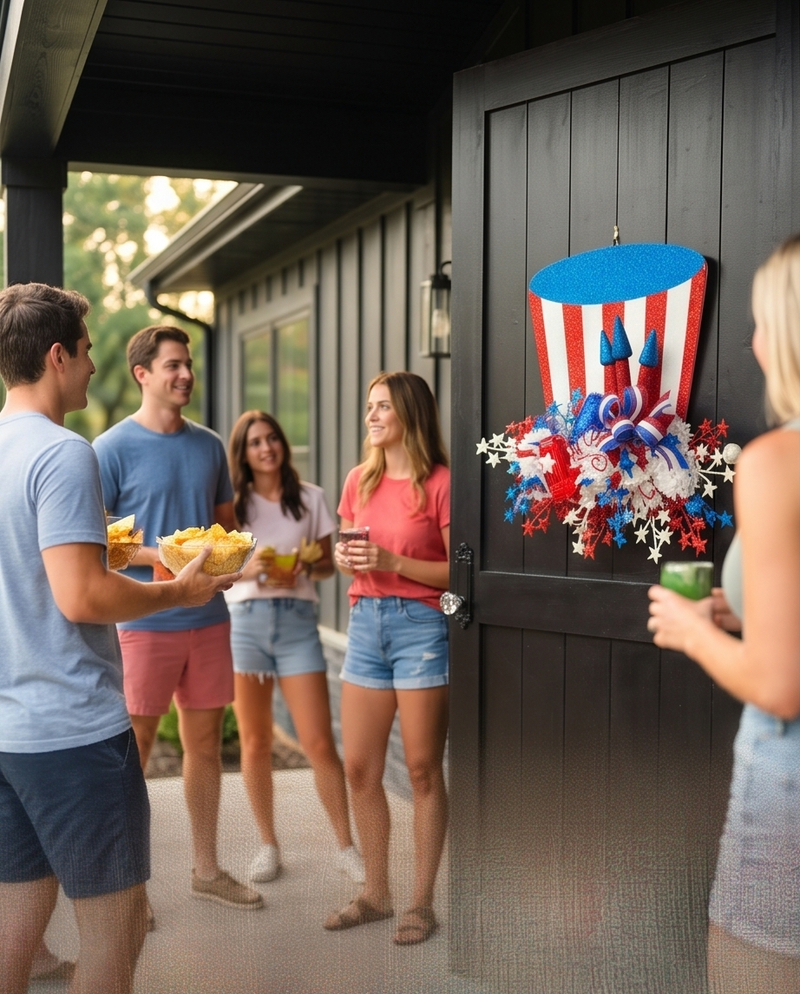 All-American Celebration Top Hat Wreath