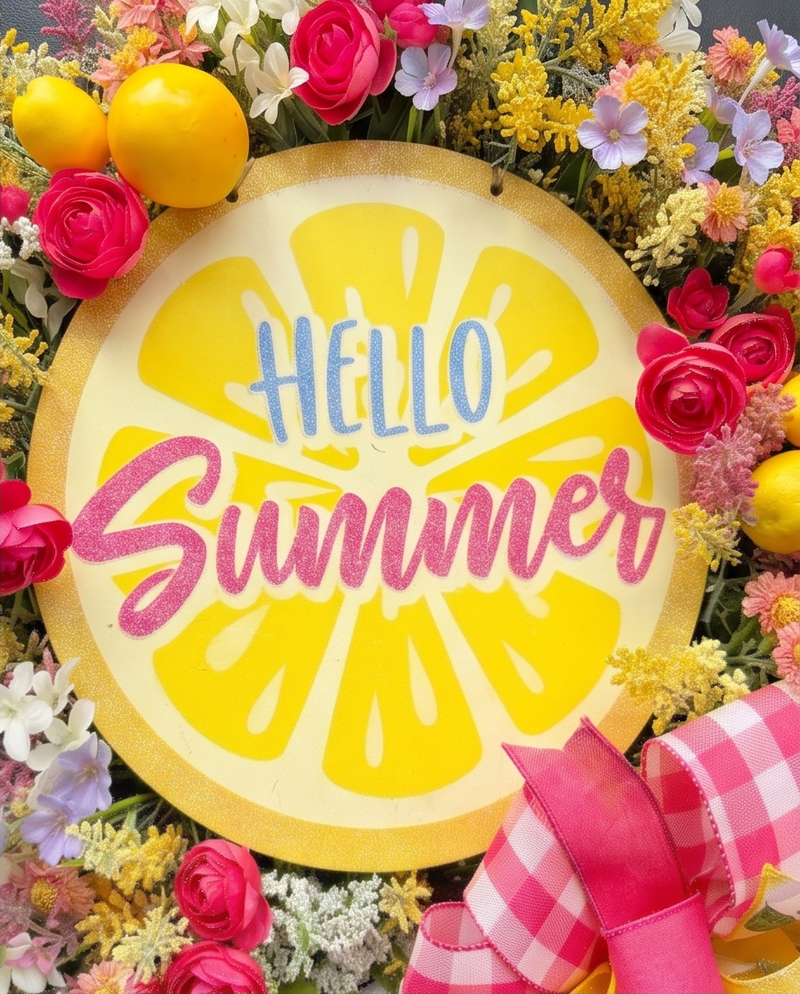Hello Summer Citrus Wreath