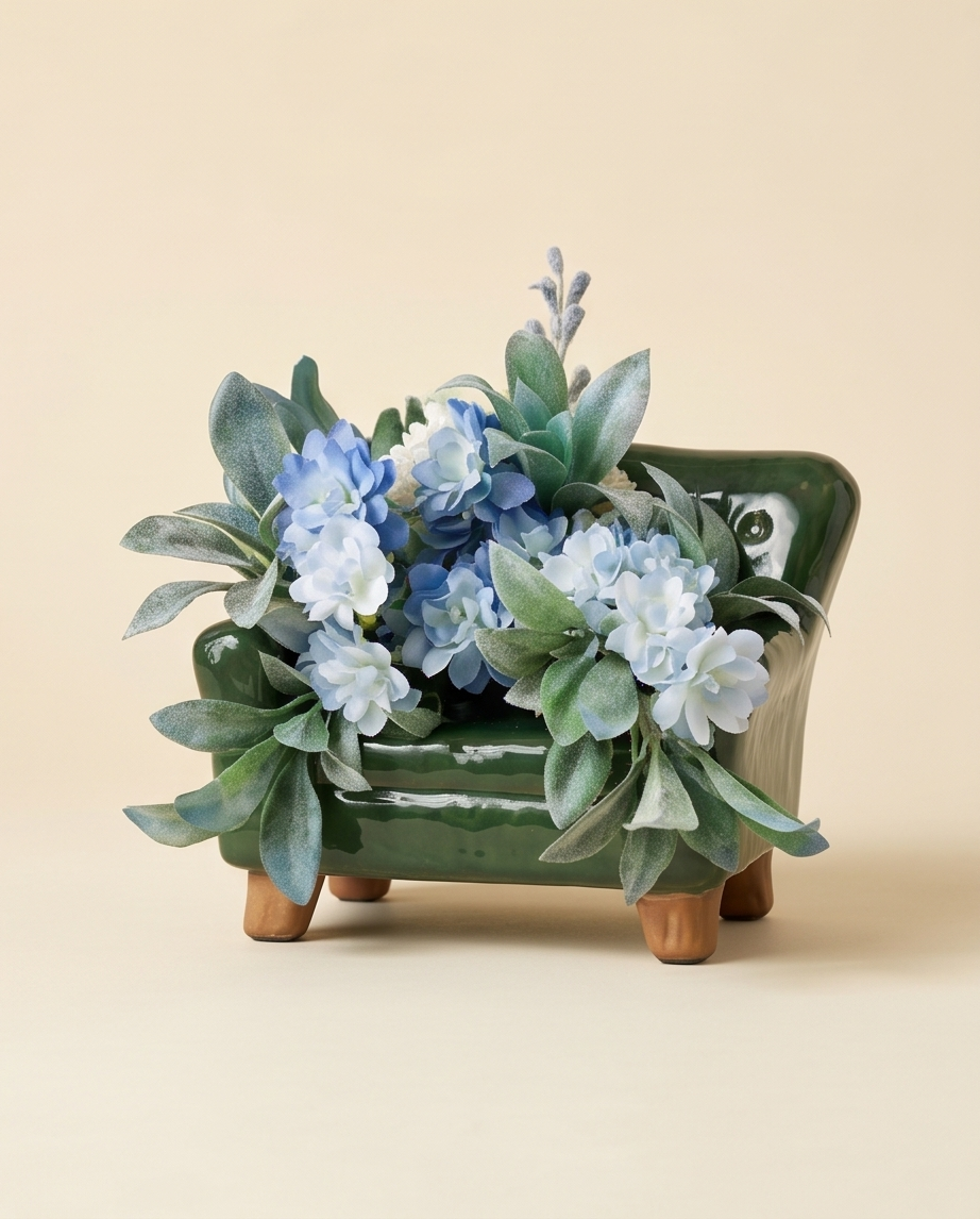 Blue Bloom Garden Chair Arrangement