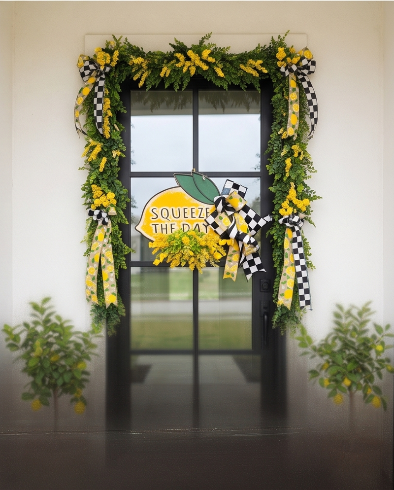 Squeeze the Day Lemon Door Accent