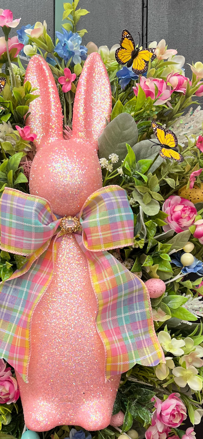 Pink Bunny Spring Wreath