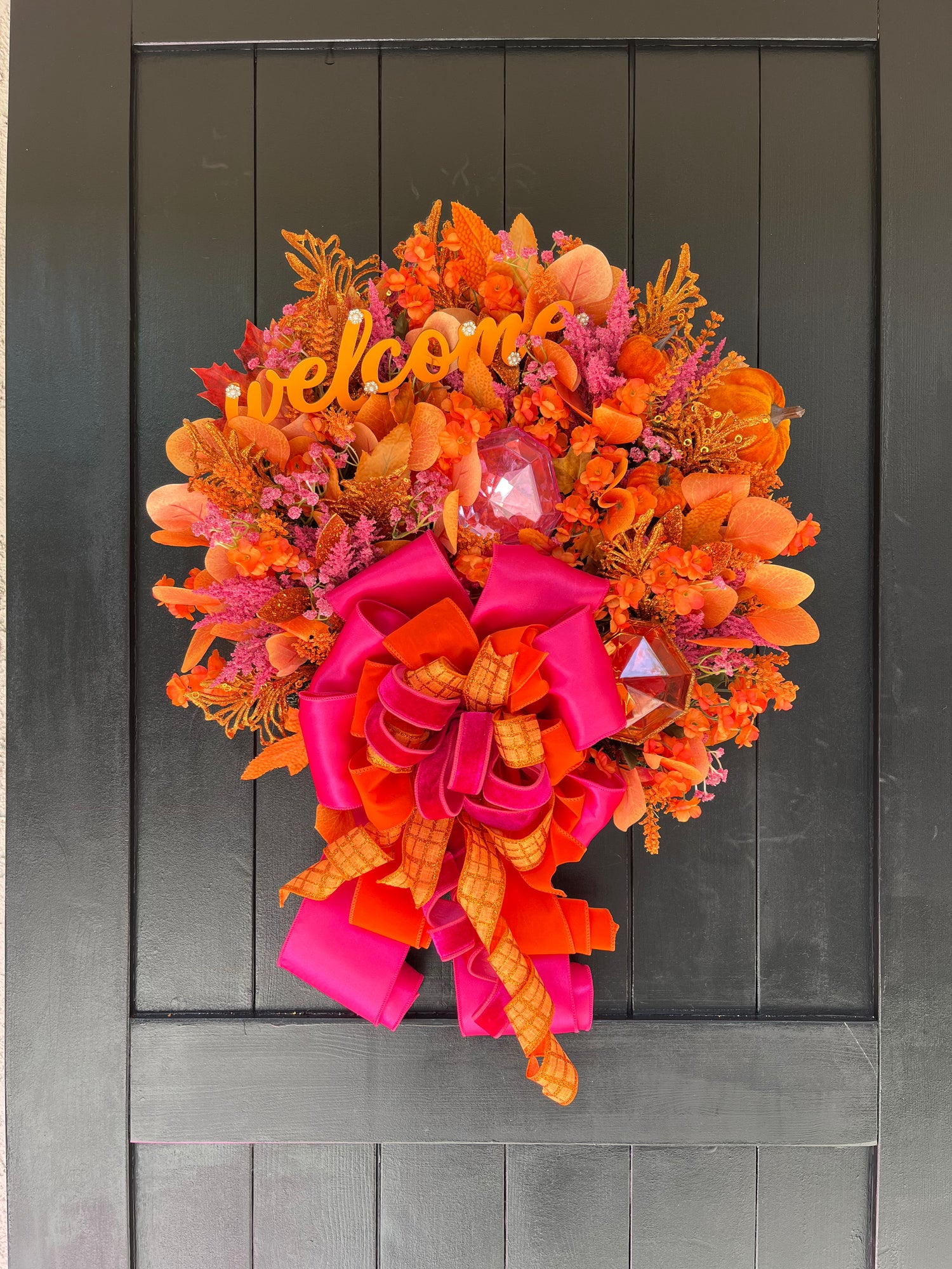 Pink Fall Wreath.