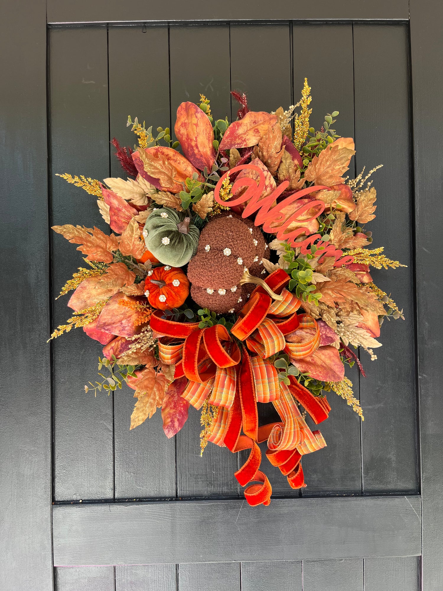 Deluxe Welcome Fall Wreath.