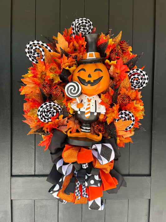 Jack O’ Lantern Wreath.