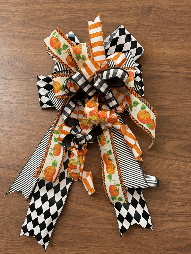 Harvest Bow/black white orange