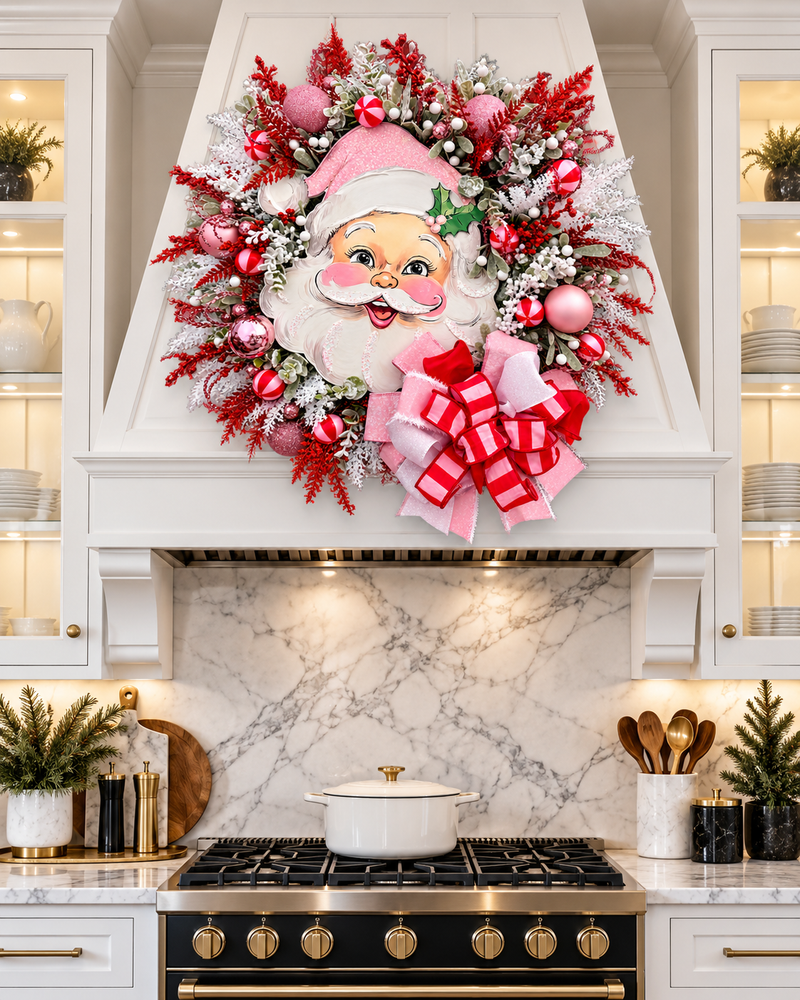 Santa’s Blush & Berry Christmas Wreath