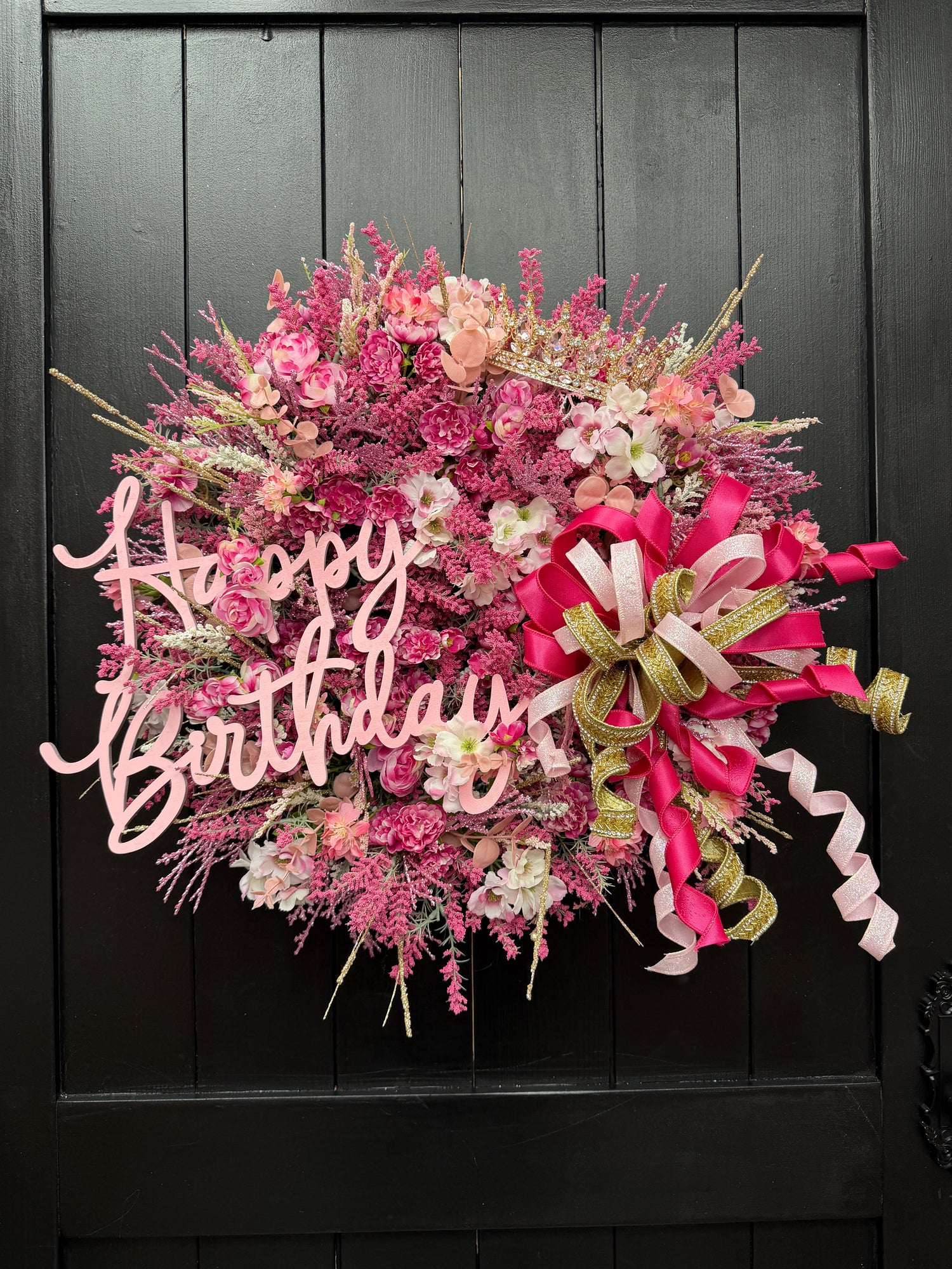 Pink Birthday Celebration Wreath