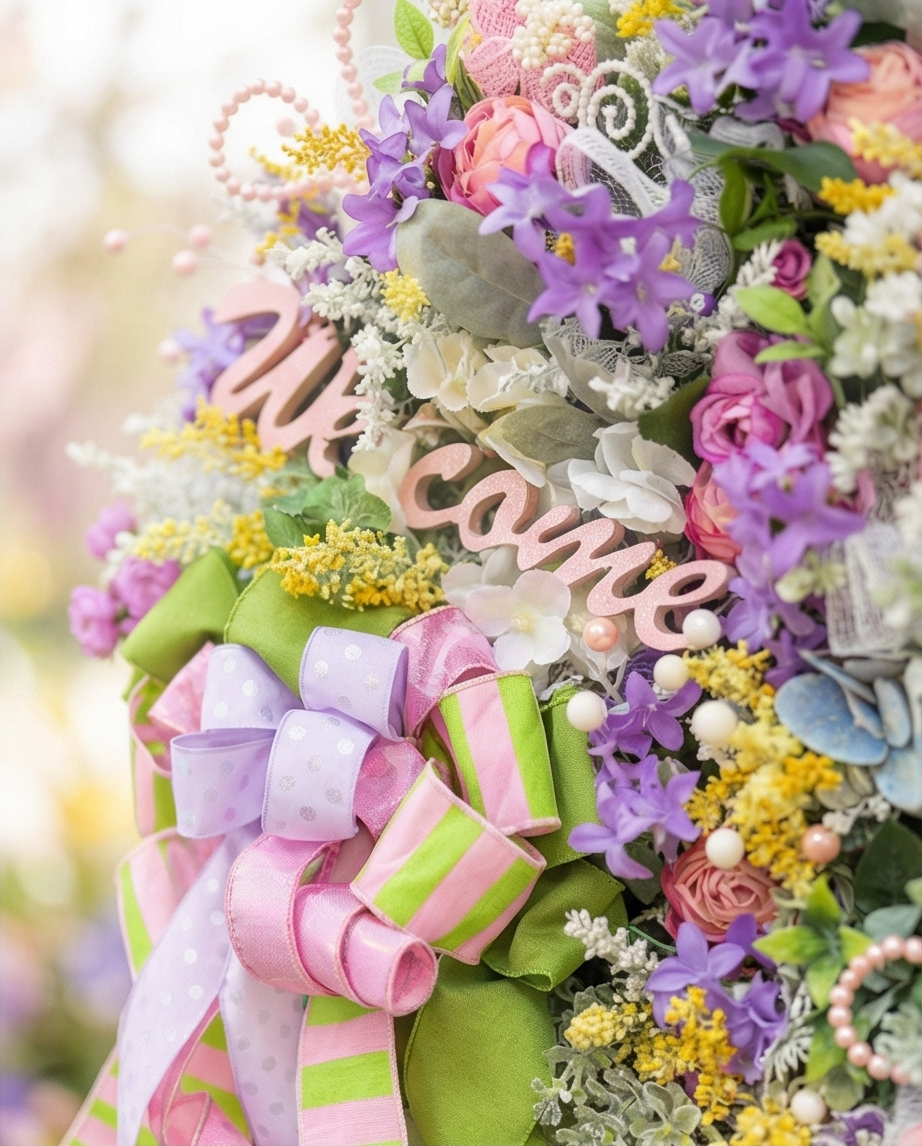 Whimsical Garden “Welcome” Wreath