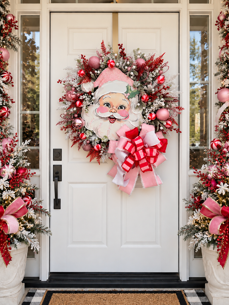 Santa’s Blush & Berry Christmas Wreath