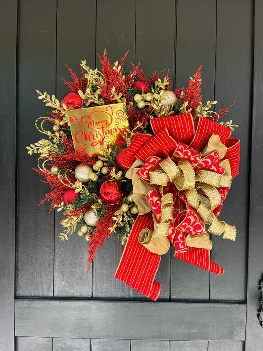 Red and Gold Merry Christmas.