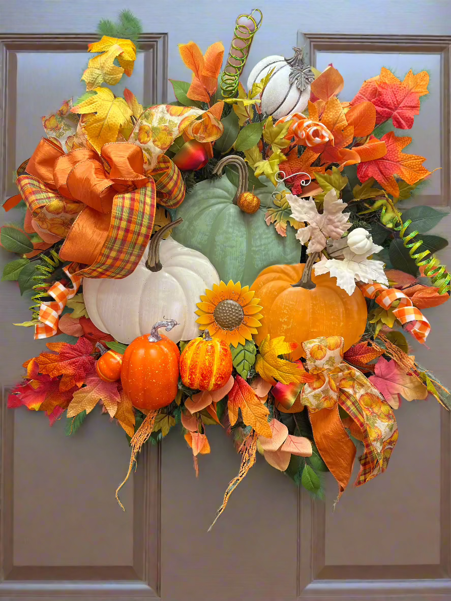 Lots o' Pumpkins Large Wreath