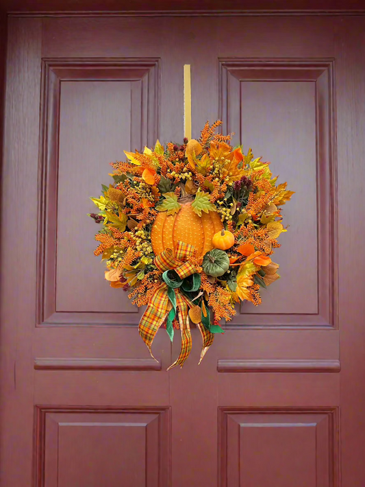 Oh So Perfect Pumpkin Wreath - Large