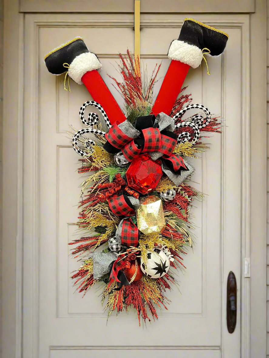 A Silly Santa Left His Santa Legs™ Wreath