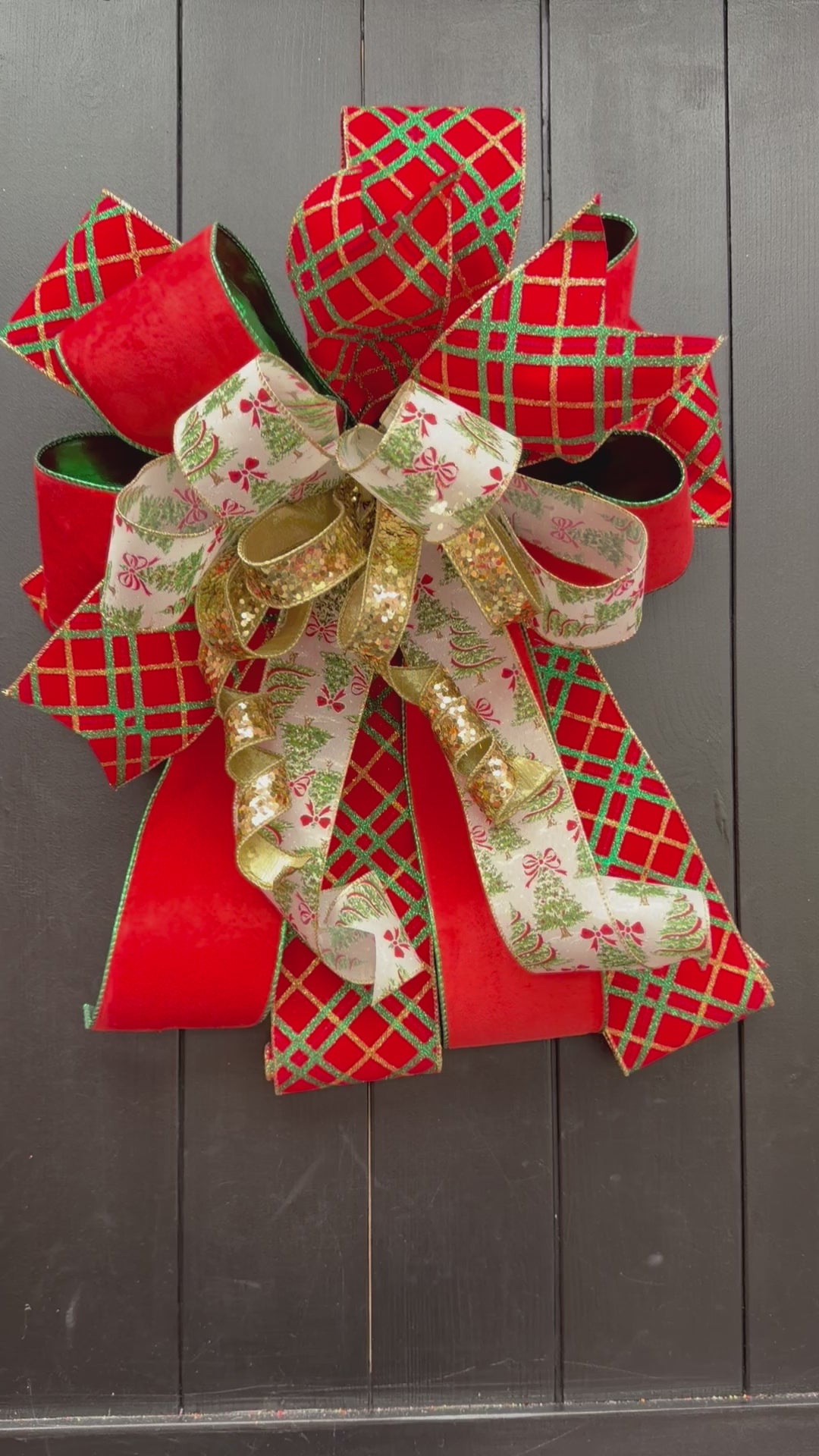 Traditional Christmas Plaid Bow