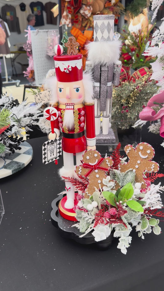 Gingerbread Nutcracker Christmas Centerpiece